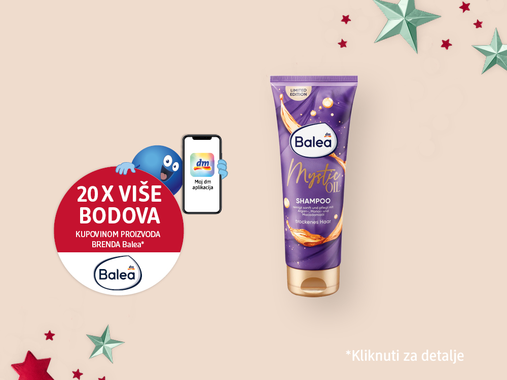 20x više bodova kupovinom proizvoda brenda Balea